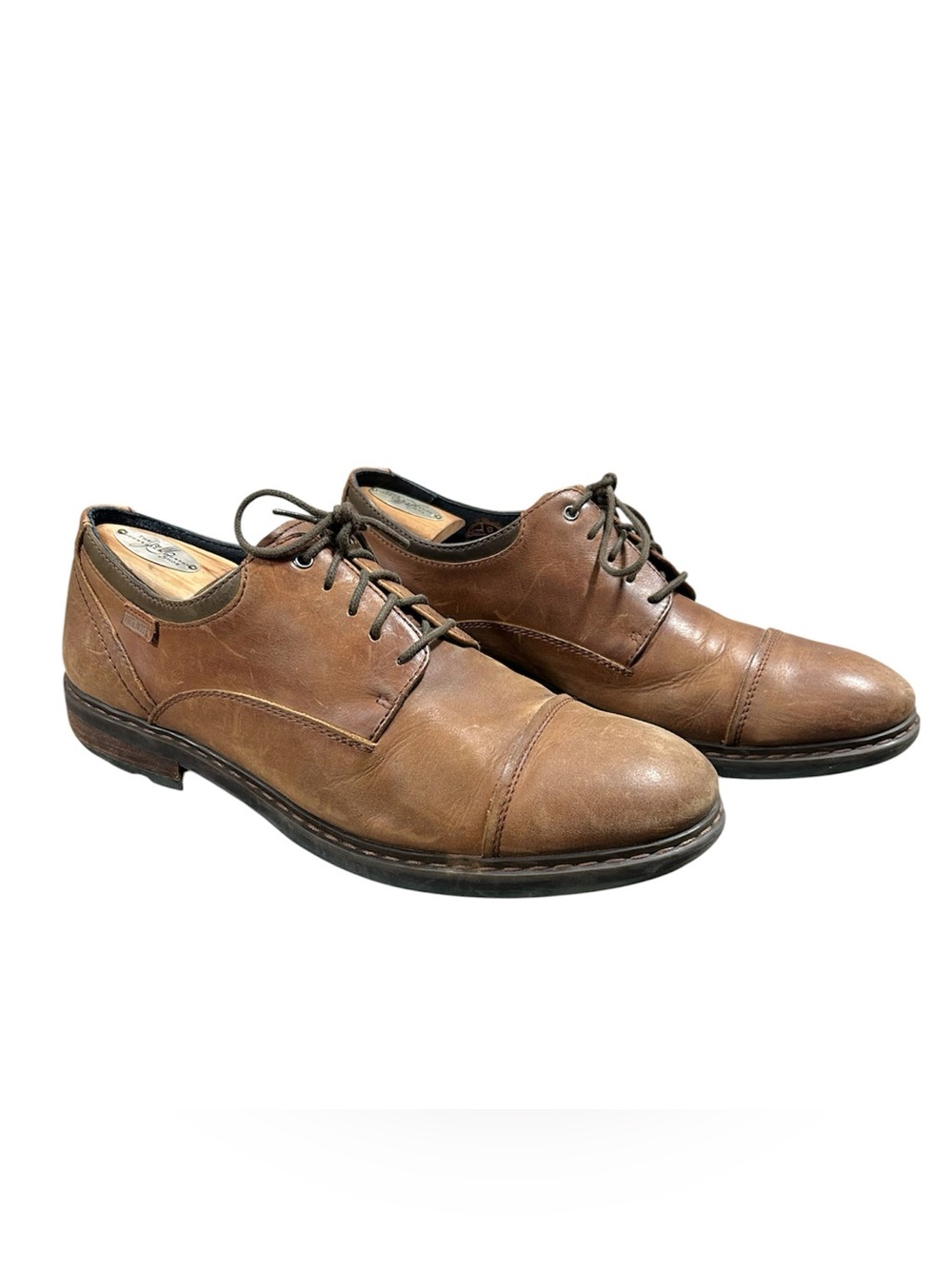 Pikolinos Men’s Caceres Cap-Toe Oxfords in Tan Leather. Size 43